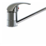 Monomando Miber Gm-cr100 Cromado Acero Inoxidable Plateado Brillante