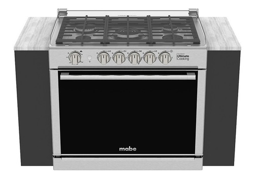 Estufa Empotrable Mabe Diseño Xoc80800ct1 A Gas/eléctrica 5 Quemadores  Inoxidable 127v Puerta Con Visor 99l
