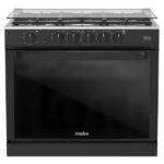 Estufa De Empotre Mabe 80 Cm Horno 126 L Black Slate A Gas Negro