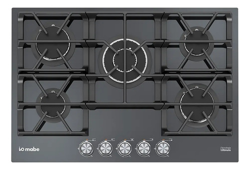 2134546651_-2110241124.jpg Parrilla Io Mabe 5 Quemadores Cristal Templado Negro 76cm Negro - Image 1