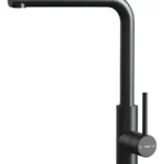 Grifo De Cocina Teka Monomando Negro Mate Con Caño Giratorio Negro Mate