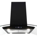 Campana Extractora De Cocina Supra Para Isla 76 Cm Negra. Negro
