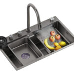 Tarja De Cocina Fidic T15 80 Cm * 50 Cm Color Negro