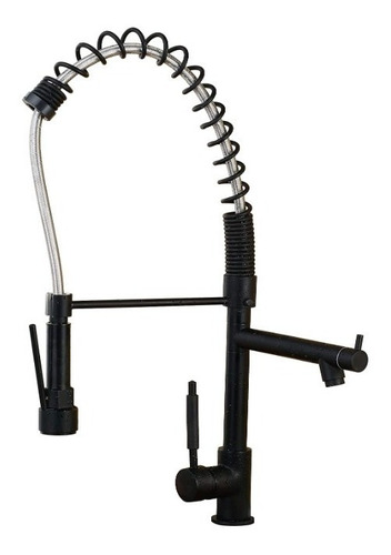 2140598951_-2127535953.jpg Monomando Para Fregadero Axcent Federica Flexible Negro - Image 1
