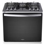 Estufa Empotrable Whirlpool Wer7600s Gas Envasado 5 Quemadores  Gris Acero Puerta Con Visor 5.1ft³