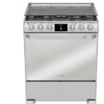 Estufa Mabe Diseño Em7690cfi Gas Envasado 5 Quemadores  Acero Inoxidable 127v Puerta Con Visor 126.6l