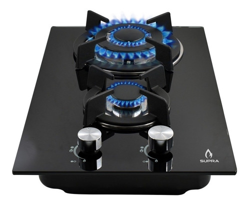 2141065014_-2128894123.jpg Parrilla A Gas Supra Domino Glass Negra 110v - 127v - Image 1
