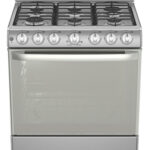 Estufa Mabe Profesional Em7647bsi Gas Envasado 6 Quemadores  Plateada 127v Puerta Con Visor